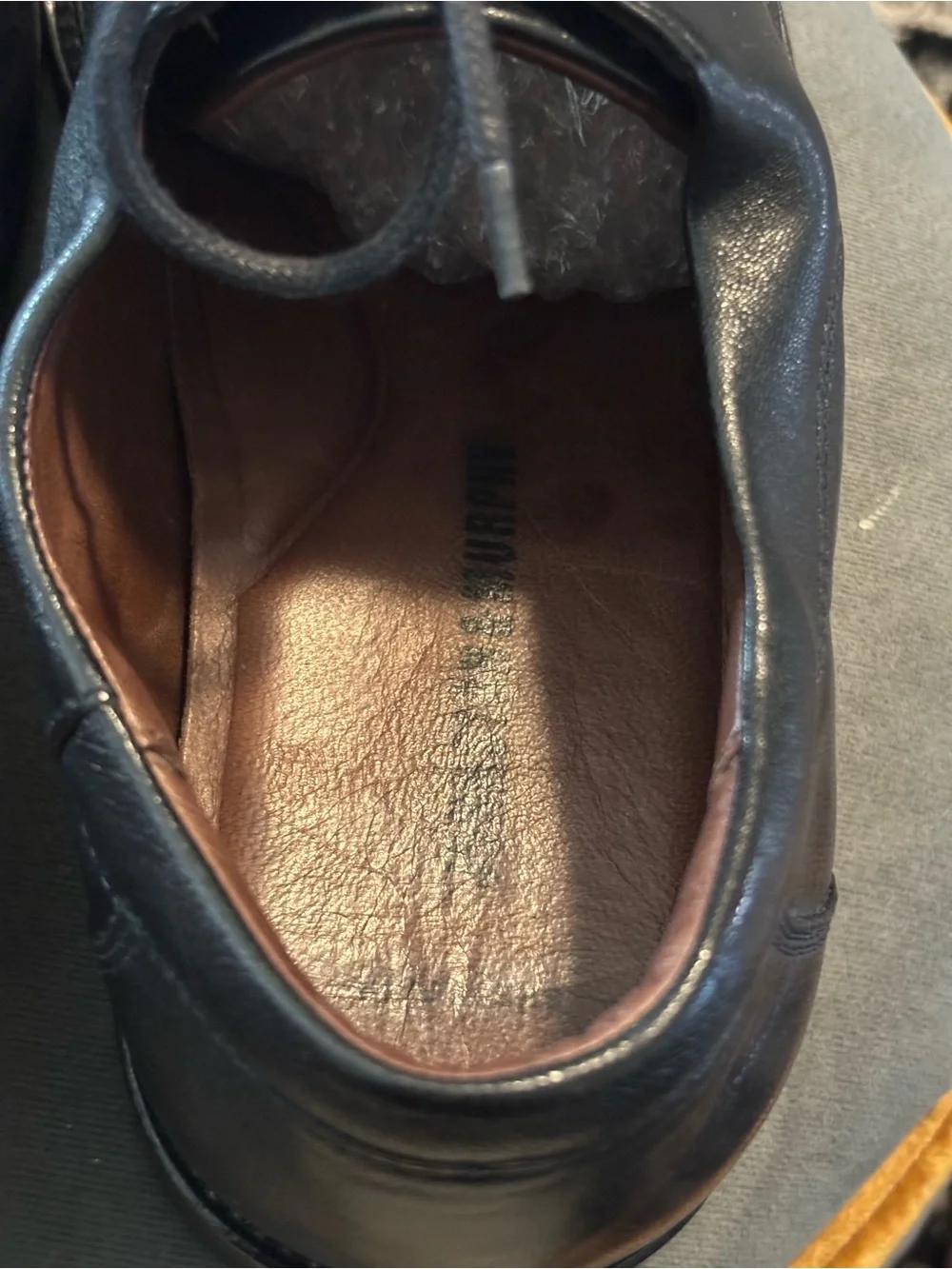 Men's Johnston & Murphy 9w Black Leather Lace-Up Dress Shoes(1)